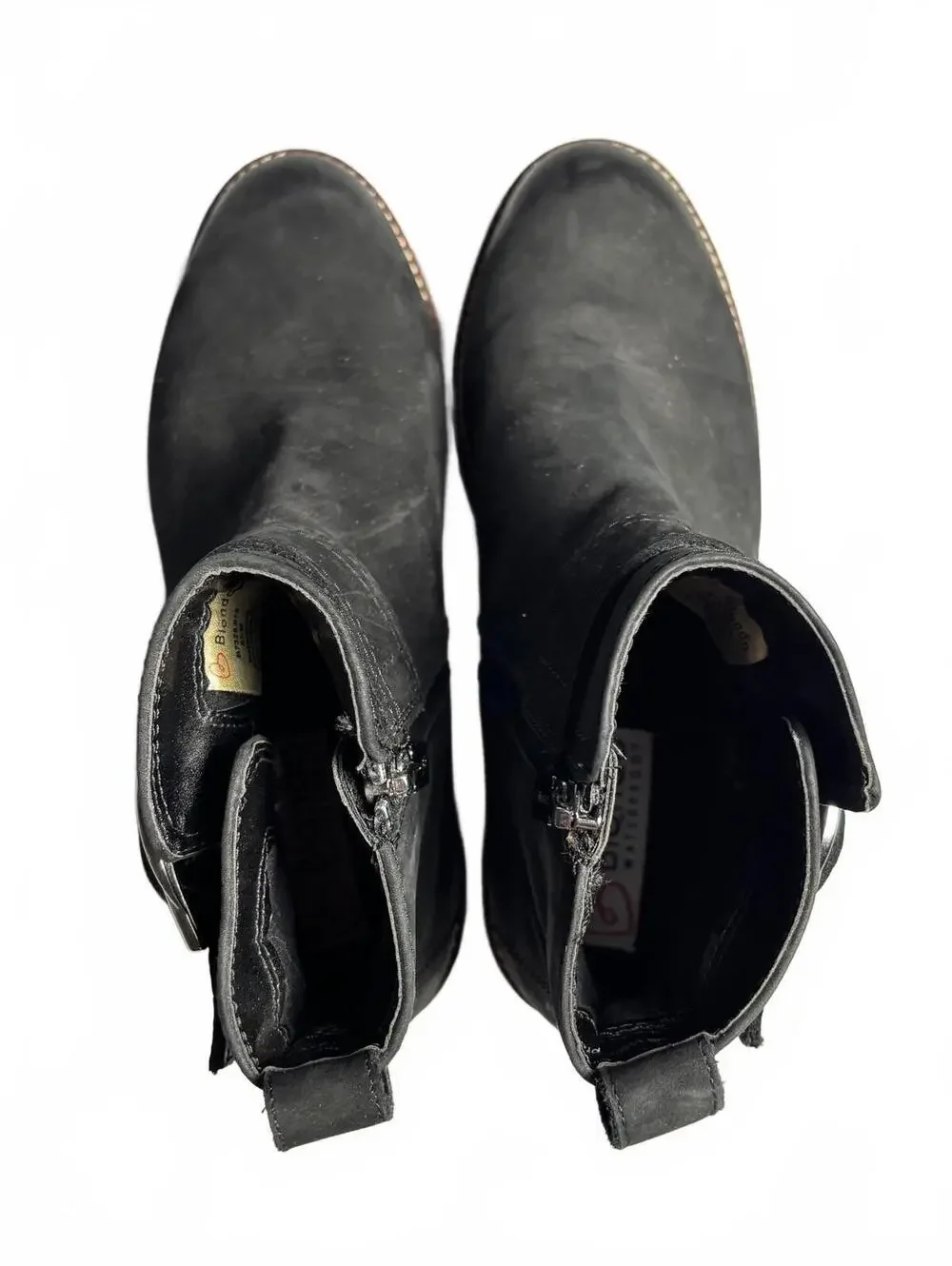 Blondo Waterproof Black Ankle Boots with Buckle Detail, Size